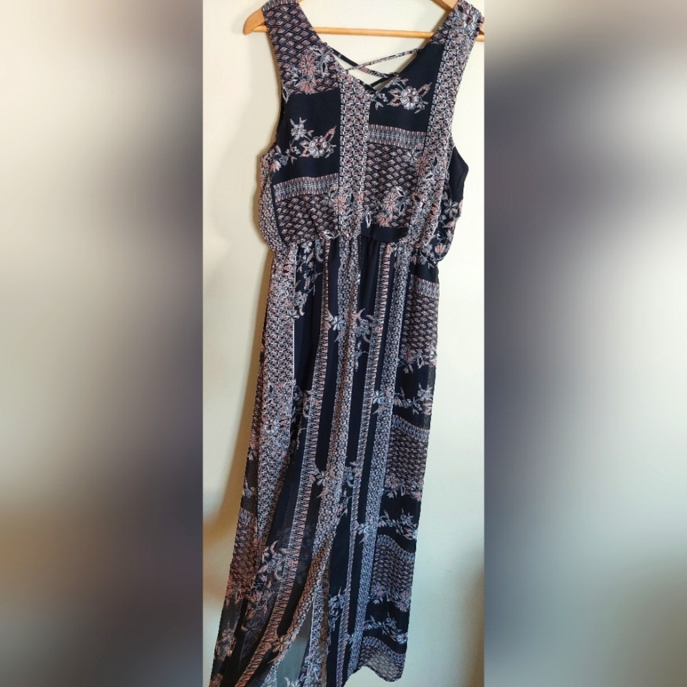 Sheer Floral Maxi Dress NWOT - Picture 3 of 5